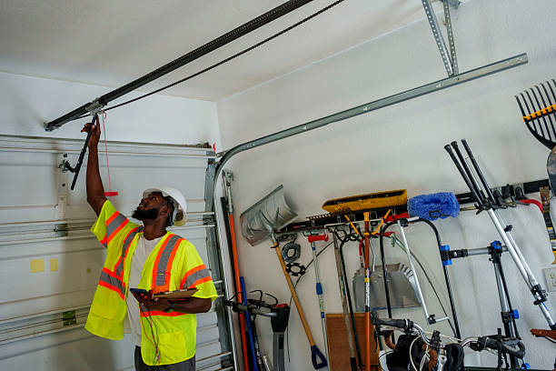 Professional Garage Door technician working in Byron, MN